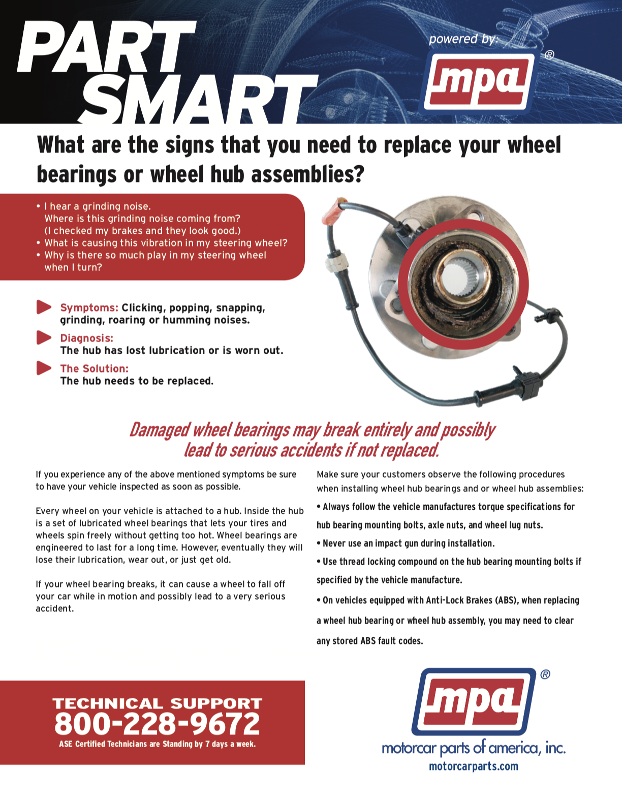 to Part Smart Motorcar Parts of America